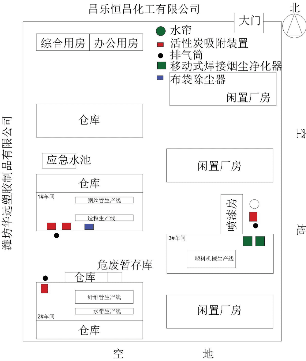 厂区平面布置图（比例尺1:1000）